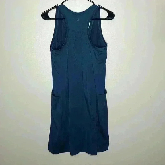Kuhl EUC Adeline Blue Performance Dress Crew Neck Racer Back Size Small Pockets - Picture 5 of 11